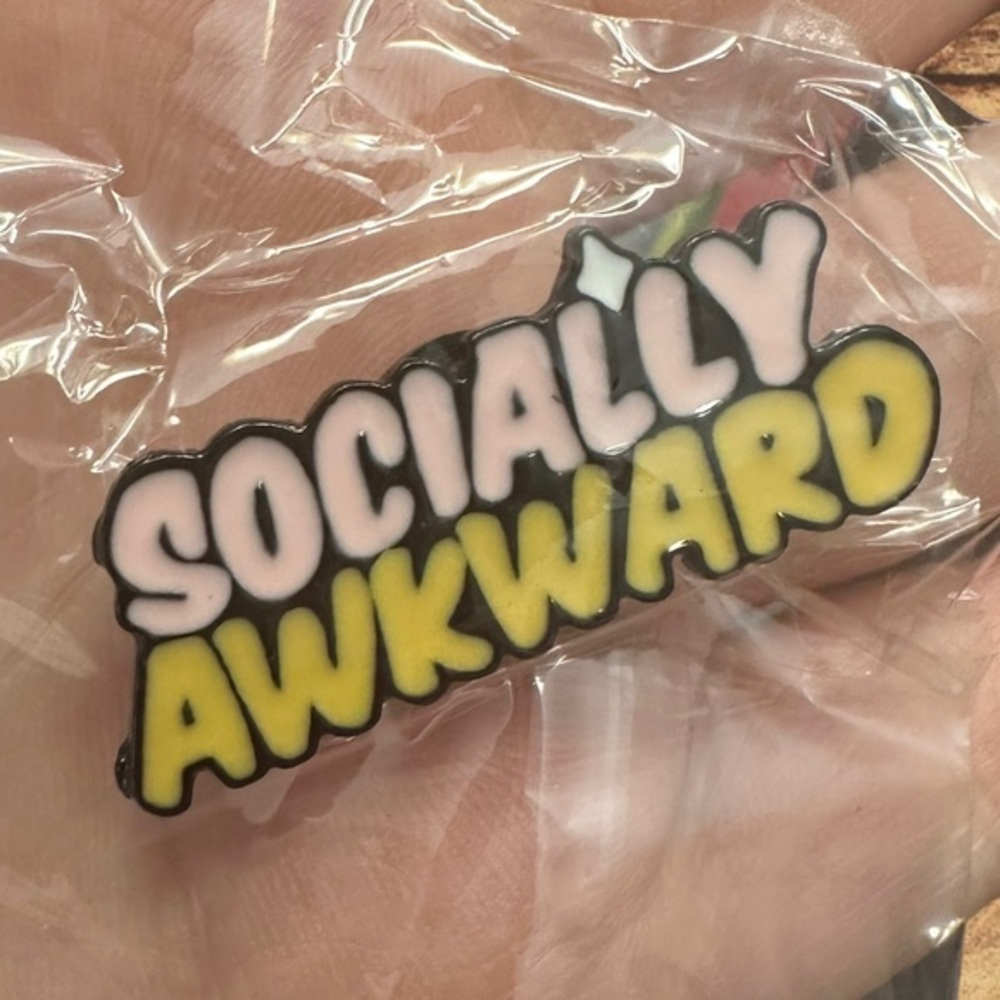 3/$25- Socially Awkward Enamel Pin (enlarged for cover shot)